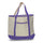 Xl Cotton Canvas Ocean Front Shopping Tote Bag (22'' W X 16'' H) 12 Oz-Tote Bag-Brand Your Tote-Natural-Purple-Brand Your Tote