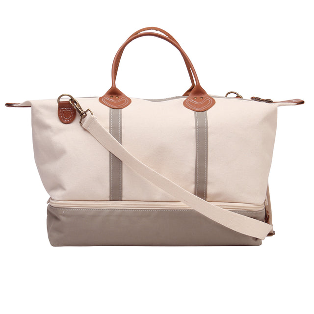 Xl Cotton Canvas Sierra Weekender Bag (24'' W X 14'' H) 20 Oz-Bag-Brand Your Tote-Grey-Brand Your Tote