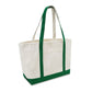 Xl Cotton Canvas Yacht Club Tote Bag (24'' W X 14.17'' H) 24 Oz-Tote Bag-Brand Your Tote-Natural-Green-Brand Your Tote