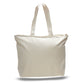 Xl Cotton Canvas Zippered Tote Bag (20'' W X 15'' H) 12 Oz-Tote Bag-Brand Your Tote-Natural-Brand Your Tote