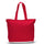 Xl Cotton Canvas Zippered Tote Bag (20'' W X 15'' H) 12 Oz-Tote Bag-Brand Your Tote-Red-Brand Your Tote