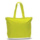 Xl Cotton Canvas Zippered Tote Bag (20'' W X 15'' H) 12 Oz-Tote Bag-Brand Your Tote-Yellow-Brand Your Tote