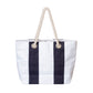 Xl Dobby Cotton Beach Club Tote Bag (22'' W X 14.9'' H) 18 Oz-Tote Bag-Brand Your Tote-Navy Blue-Brand Your Tote