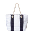 Xl Dobby Cotton Beach Club Tote Bag (22'' W X 14.9'' H) 18 Oz-Tote Bag-Brand Your Tote-Navy Blue-Brand Your Tote