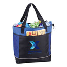 Xl Polyester Cooler Tote Bag (22'' W X 16'' H) 600D-Tote Bag-Brand Your Tote-Royal Blue-Black-Brand Your Tote