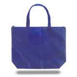 Xl Polypropylene Zippered Tote Bag (20'' W X 15'' H) 100 Gsm-Tote Bag-Brand Your Tote-Royal Blue-Brand Your Tote
