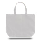 Xl Polypropylene Zippered Tote Bag (20'' W X 15'' H) 100 Gsm-Tote Bag-Brand Your Tote-White-Brand Your Tote